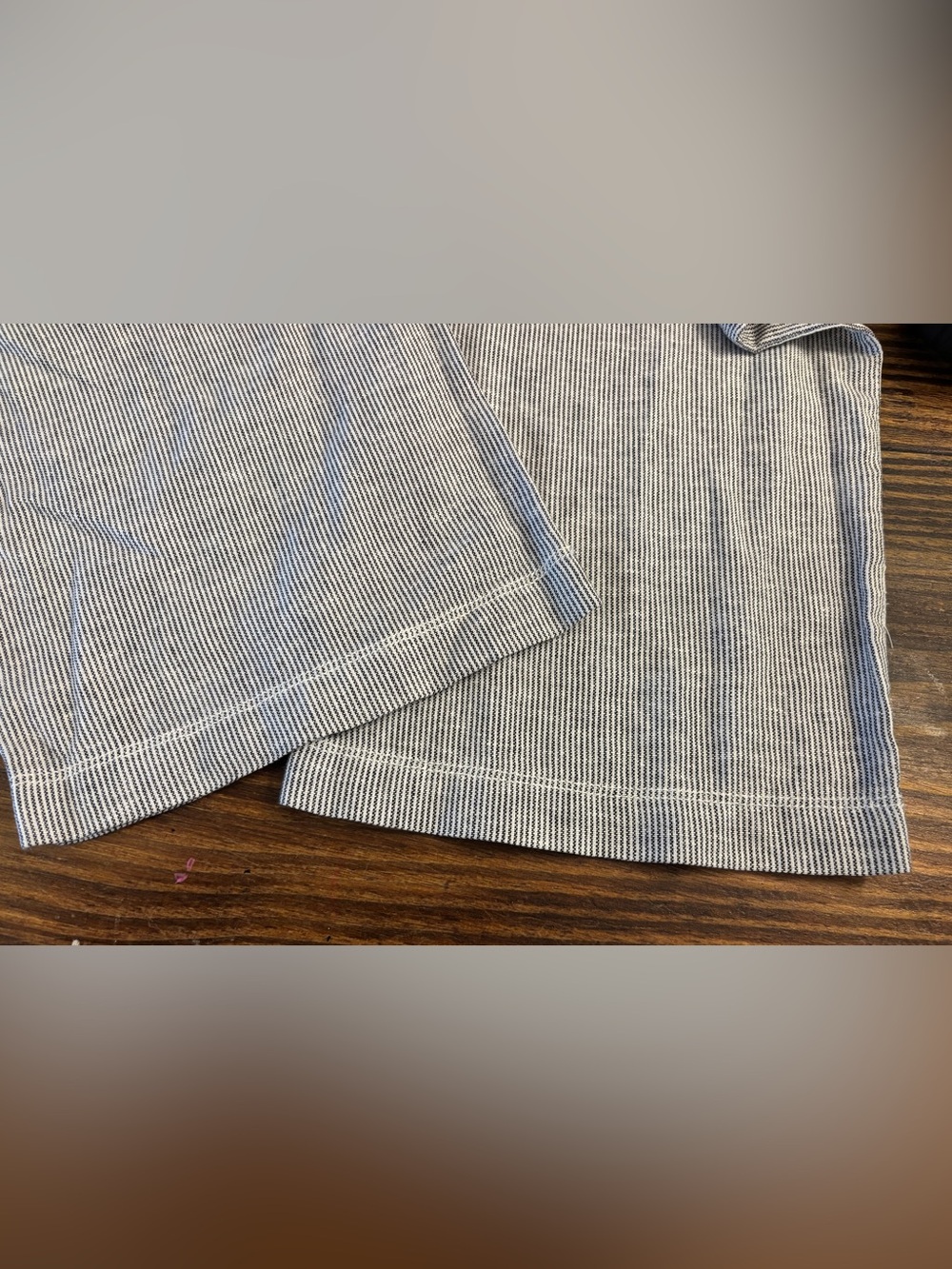 GAP Linen Blend Drawstring Pants XS Black White Stripe Lightweight PullOn Casual - Picture 9 of 11
